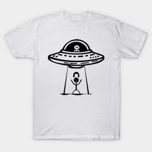 UFO steal wig from human T-Shirt